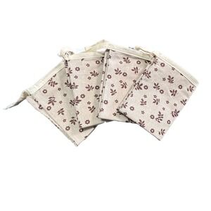 4 Pack Reusable Beeswax Bread Bags, Cotton Storage Bags for Homemade Bread, C...